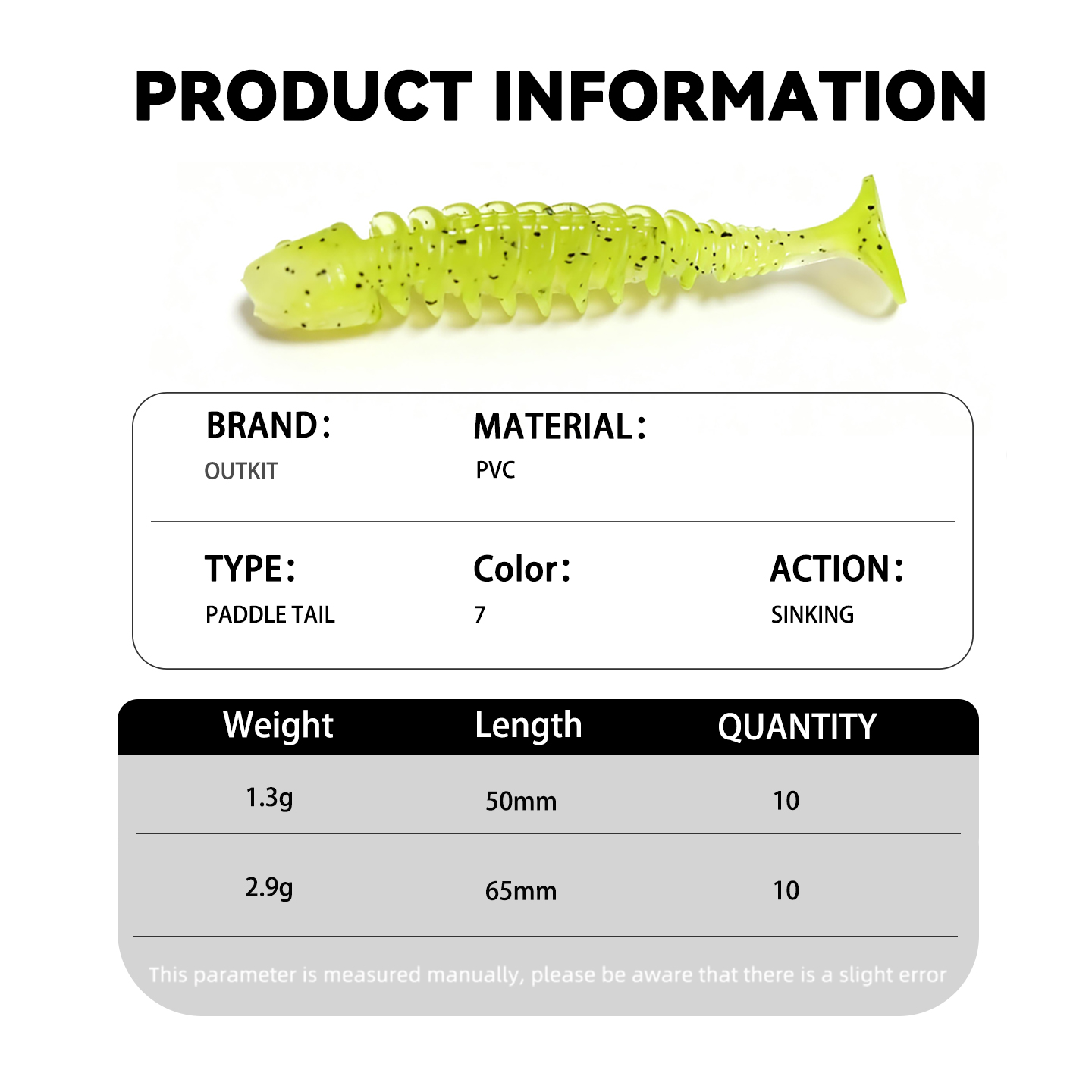 OUTKIT Lure Soft baits 10pcs 5 - огляд і ціна Fishing Equipment List