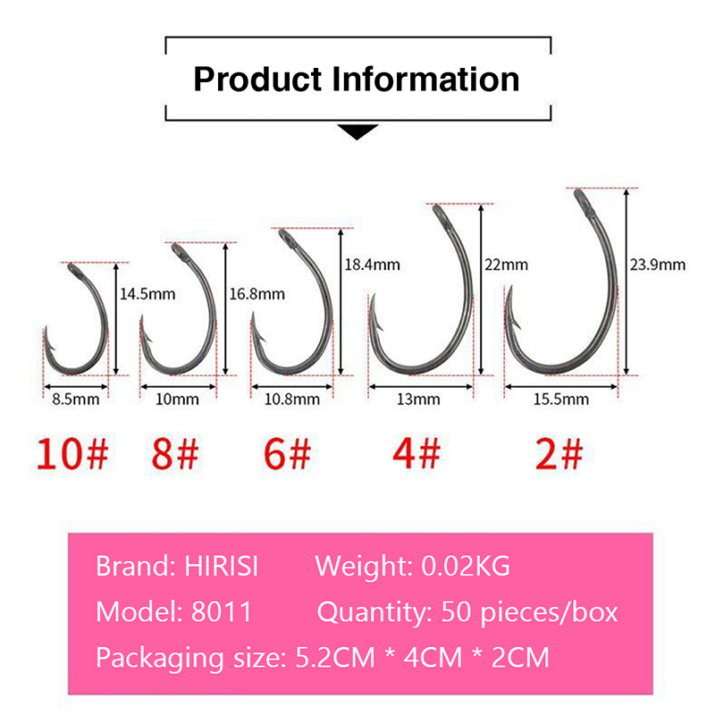 Hirisi 50pcs Boxed Hooks Barbe - огляд і ціна Fishing Equipment Market