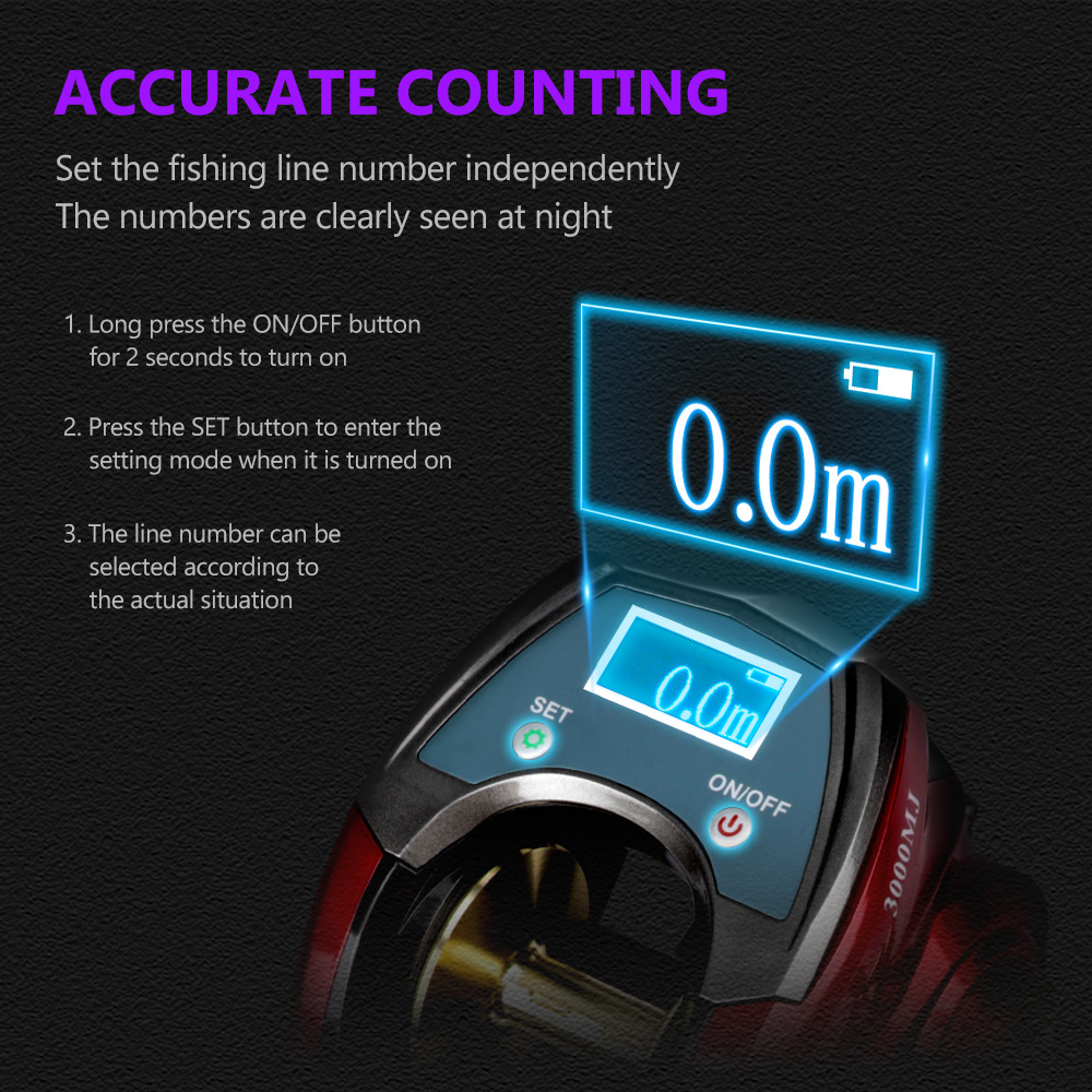 6+1BB Digital Display Electric - огляд і ціна Electric Fishing Reel